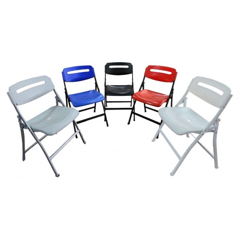 Fold-Away Plastic Chair 05 (Set of 5)